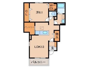 紀伊中ノ島駅 徒歩21分 1階の物件間取画像